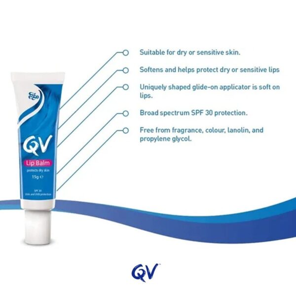 Ego QV Lip Balm With SPF30 For Chapped Lips – 15g