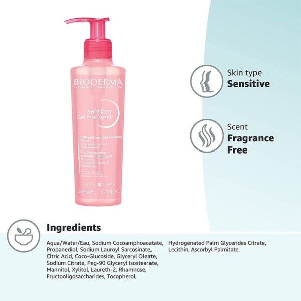 Bioderma Sensibio Soothing Micellar Cleansing Foaming Gel 200 mL