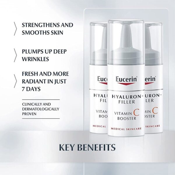 Eucerin Hyaluron-Filler Vitamin C Anti-Aging Booster Serum 8ml – Pack of 3