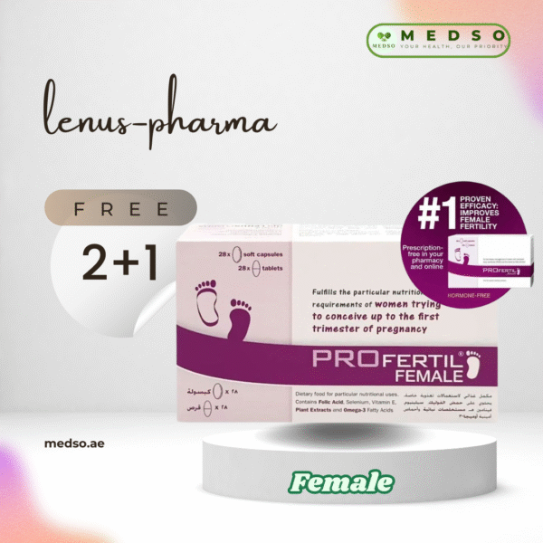 Female with Folic Acid & Omega-3 – Fertility Support Pills for Women (2 + 1 Free Offer)