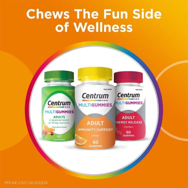 Centrum Adult MultiGummies – Immunity Support (Orange Flavor, 60 Gummies)